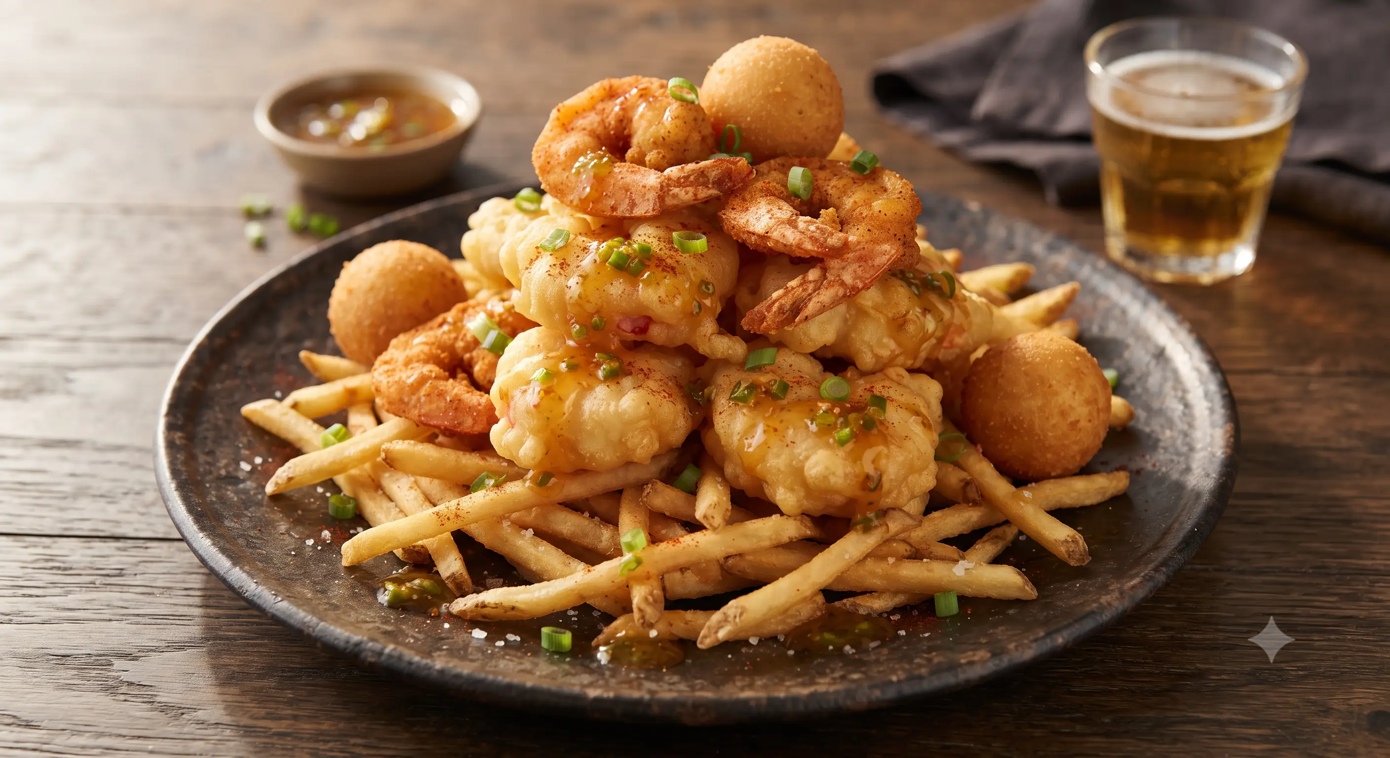 Crispy Lobster and Shrimp Stack