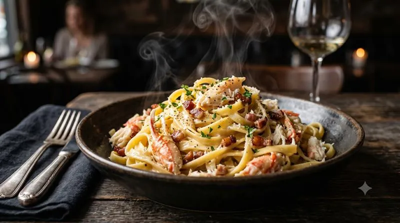 Crab Carbonara